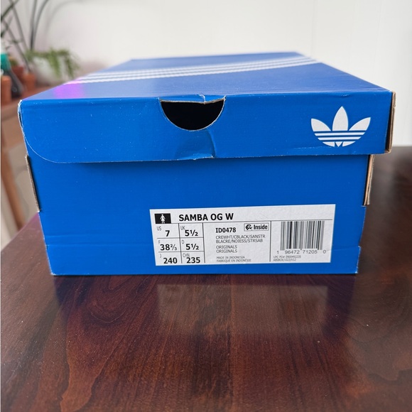 adidas Women’s Samba OG Shoes size 7US Cream White/Core Black/Sand Strata - Picture 4 of 7